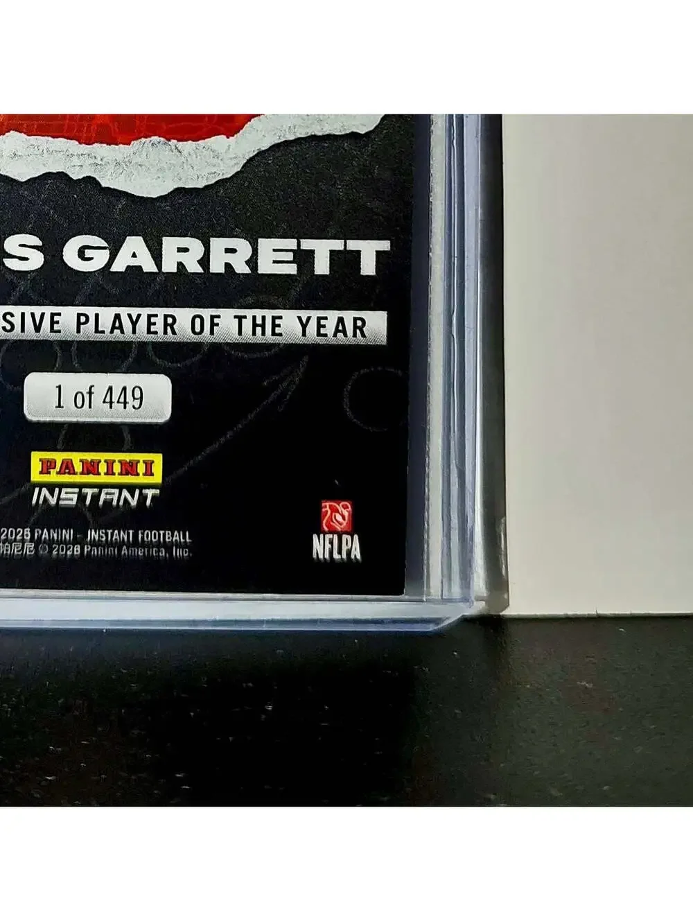 Myles Garrett 2025 Panini NFL Defensive Player of the Year Card Browns 1 of 449